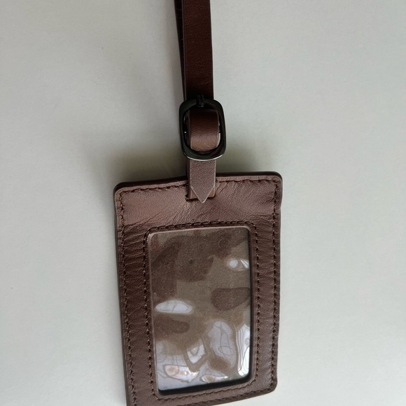 Leather Luggage Name Tag Embossed - Picture 5 of 5